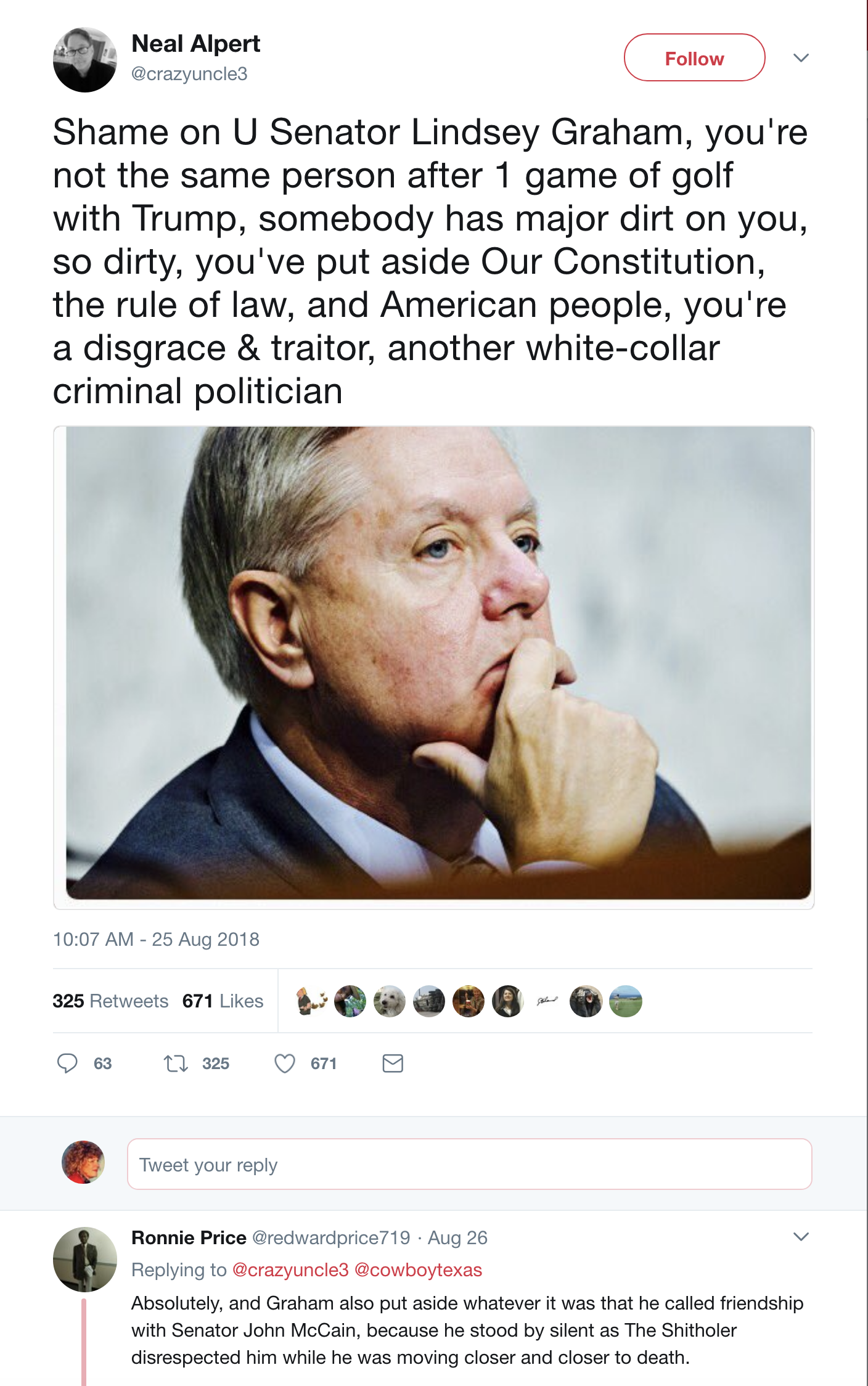 Screen-Shot-2018-08-28-at-9.01.08-AM Lindsay Graham Goes Full Traitor, Makes Jeff Sessions Statement No One Saw Coming Corruption Crime Donald Trump Mueller Politics Russia Top Stories 