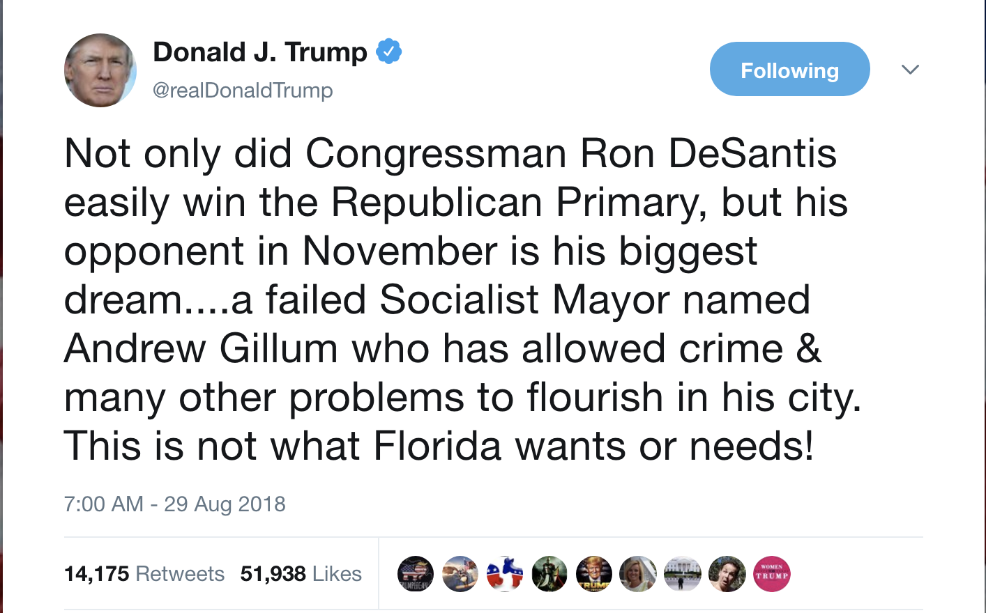 Screen-Shot-2018-08-29-at-3.43.57-PM Andrew Gillum Responds To Trump's Wednesday Florida Attack Like A Liberal Hero Donald Trump Election 2018 Politics Top Stories 