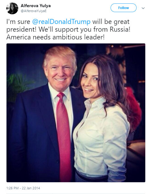 alferova Russian Billionaire Tweets Suspicious Statement About Revoking Brennan's Clearance Corruption Donald Trump Politics Social Media Top Stories 