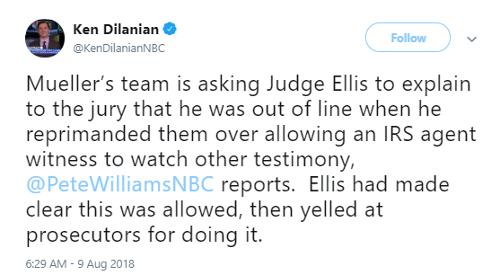ellis JUST IN: Mueller Forces Manafort Judge To Apologize To Jury For Attacking Prosecutors Corruption Donald Trump Politics Top Stories 