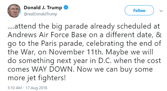 parade-two D.C. Mayor Takes Down Trump On Twitter After His AM Whine About Parade Cancellation Donald Trump Politics Top Stories 