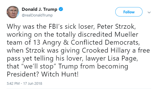 sick-loser BREAKING: Trump Finally Gets His Vengeful Way With FBI Agent Who Sent Texts About Him Corruption Donald Trump Politics Russia Top Stories 