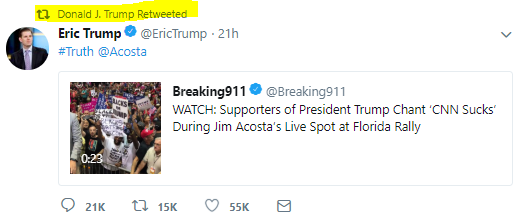 trump-jr-ac Jim Acosta Humiliates Conservative Con Artist Charlie Kirk With Epic Twitter Comeback Donald Trump Media Politics Social Media Top Stories 