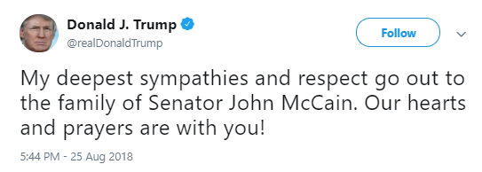 trump-mcc Trump Just Refused To Release A W.H. Statement Praising John McCain Like A Punk Donald Trump Politics Top Stories 