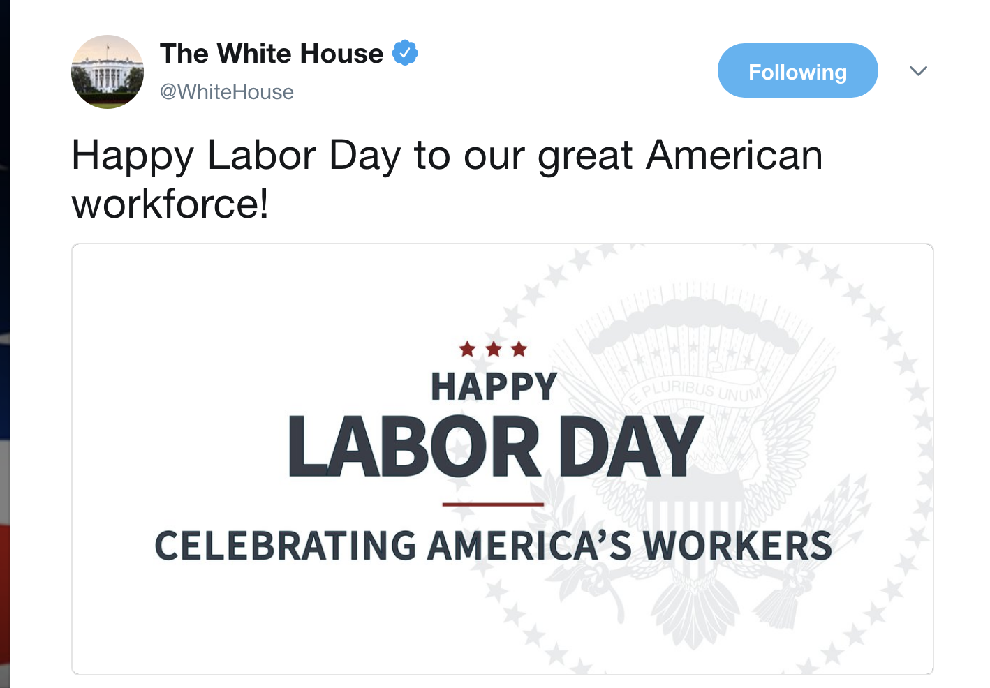 Screen-Shot-2018-09-03-at-10.55.27-AM Lazy Melania Tweets A Single Hashtag For Labor Day & Gets Eaten Alive Immediately Donald Trump Labor Politics Top Stories 