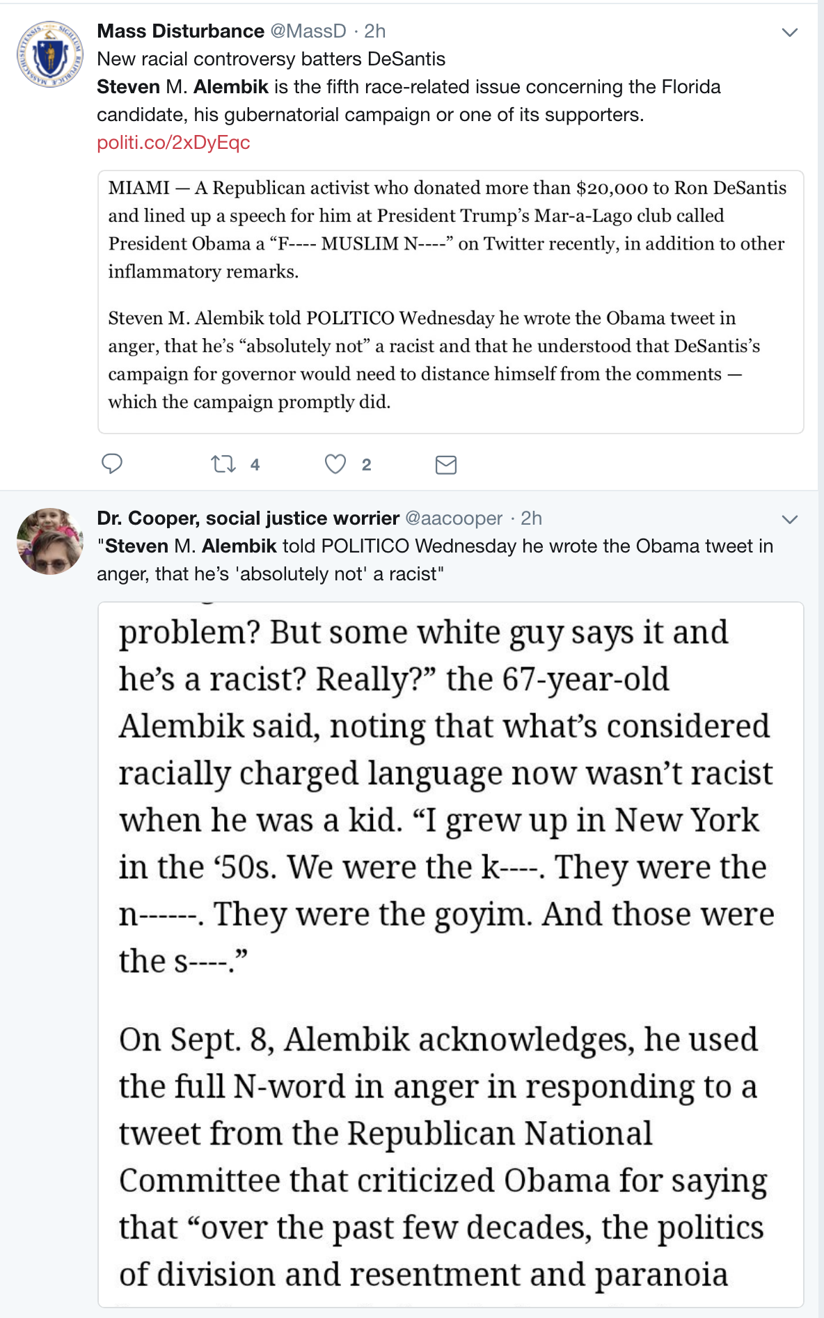 Screen-Shot-2018-09-20-at-10.07.42-AM Top GOP Ally Calls Obama A 'Muslim N*gger' - Republican Party Suddenly Goes Deaf Corruption Politics Racism Top Stories 