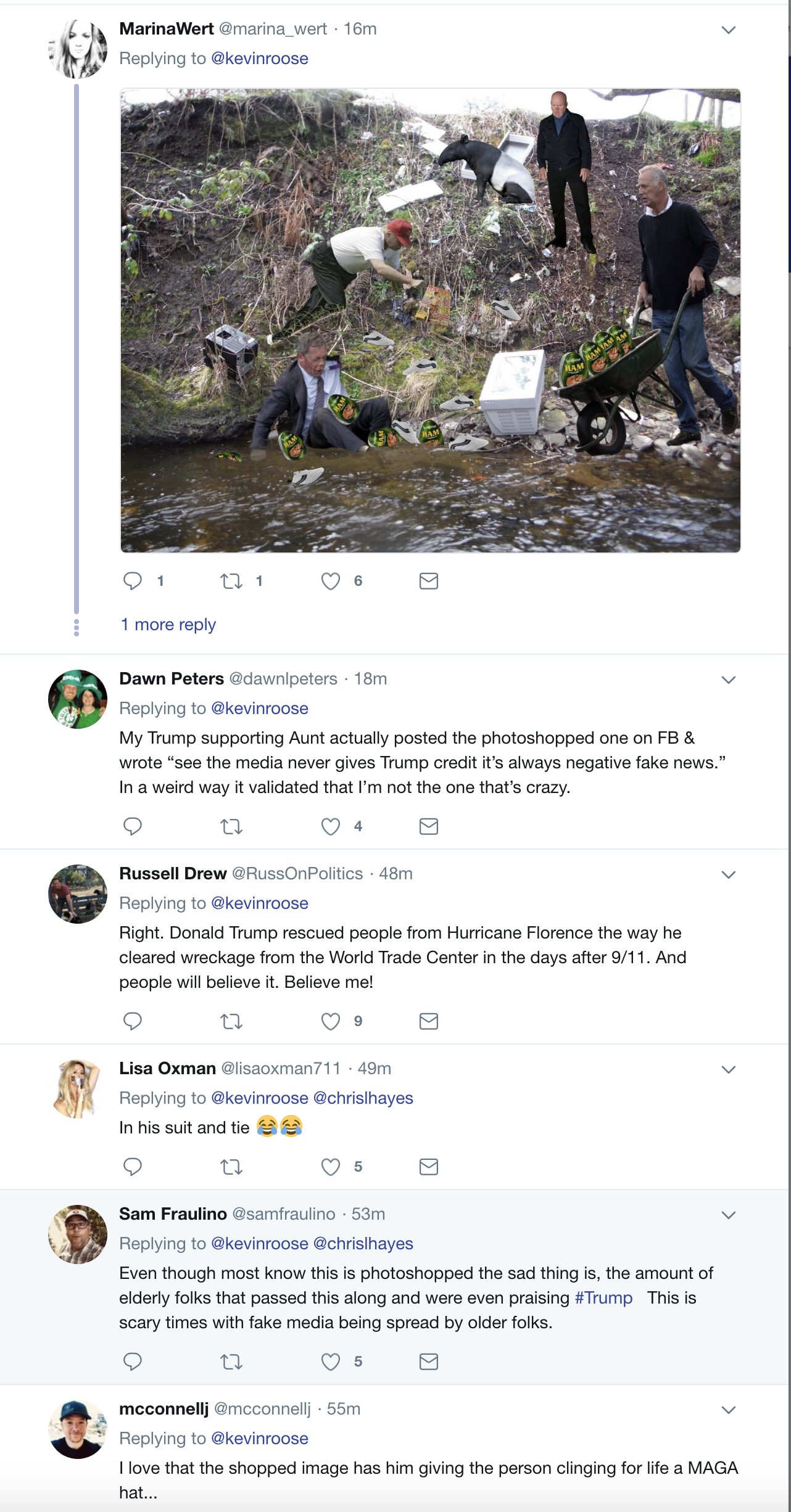 Screen-Shot-2018-09-24-at-2.47.04-PM Viral Fake Photo Shows Trump Rescuing Man In From Floodwaters On A Raft (IMAGE) Donald Trump Environment Politics Top Stories 