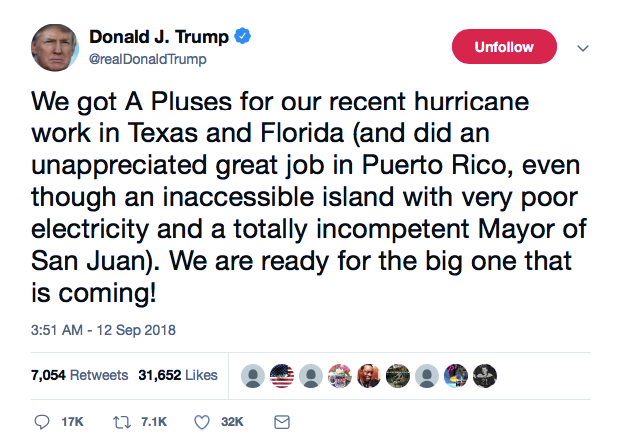Screenshot-at-Sep-12-09-22-41 Trump Snaps & Attacks Leader Of Hurricane Victims During Morning Mental Collapse Donald Trump Featured Politics Social Media Top Stories 