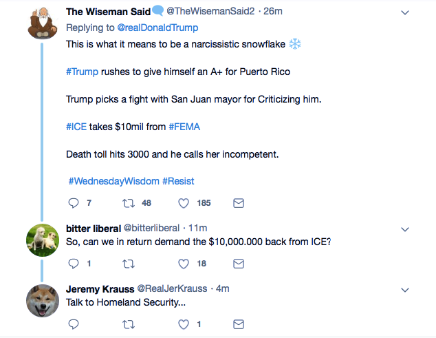 Screenshot-at-Sep-12-09-23-22 Trump Snaps & Attacks Leader Of Hurricane Victims During Morning Mental Collapse Donald Trump Featured Politics Social Media Top Stories 