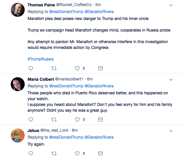 Screenshot-at-Sep-14-19-18-06 Trump Doubles Down On Puerto Rican Death Denial In Friday Tweet - Gets Annihilated Donald Trump Featured Politics Social Media Top Stories 