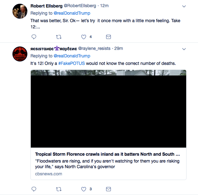 Screenshot-at-Sep-15-19-45-15 Trump Tweets About Hurricane Florence Deaths & Instantly Gets Eaten Alive On Twitter Donald Trump Featured Politics Social Media Top Stories 