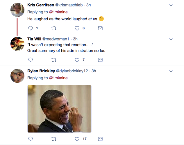 Screenshot-at-Sep-25-14-13-13 VIRAL: Tim Kaine Burns Trump On Twitter After Humiliating Laughter During U.N. Speech Donald Trump Featured Politics Social Media 