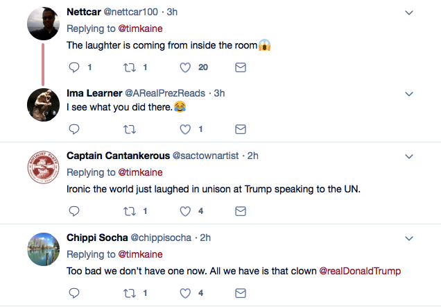 Screenshot-at-Sep-25-14-13-30 VIRAL: Tim Kaine Burns Trump On Twitter After Humiliating Laughter During U.N. Speech Donald Trump Featured Politics Social Media 