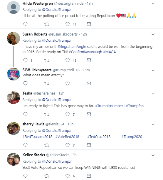 13 Trump Jr. Rage Tweets About 'War' On Democrats Like A Wank Donald Trump Politics Social Media Top Stories 