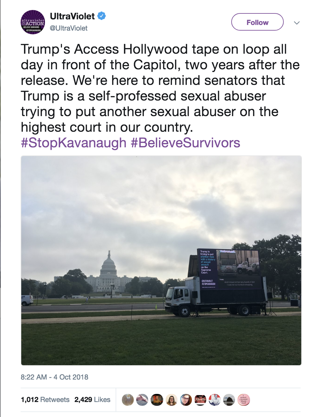 Screen-Shot-2018-10-04-at-2.47.53-PM Kavanaugh Protesters Pull Hilarious Prank Outside Nation's Capitol (IMAGE) Corruption Crime Donald Trump Feminism Politics Sexual Assault/Rape Supreme Court Top Stories 