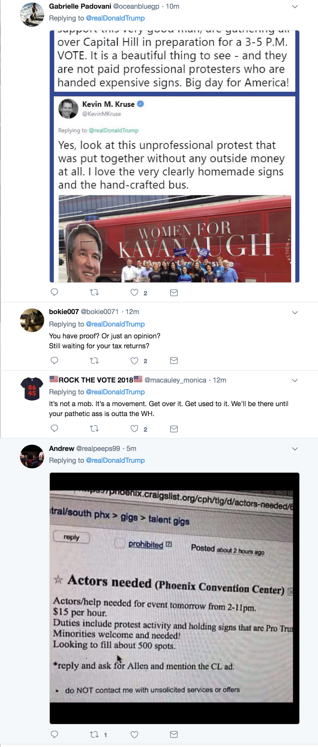 Screen-Shot-2018-10-09-at-8.15.50-AM Trump Flies Into Psycho Tuesday AM Tweet Attacking Kavanaugh Protesters Corruption Donald Trump Politics Top Stories 