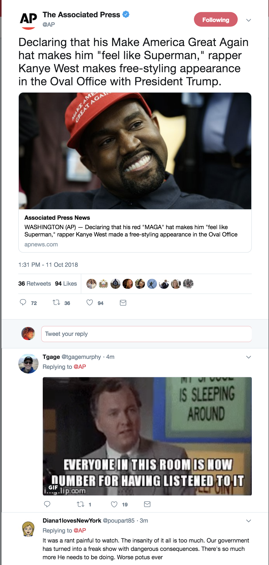 Screen-Shot-2018-10-11-at-1.37.25-PM Trump's Embarrassing Display With Kanye West Goes Viral Donald Trump Election 2020 Mental Illness Politics Top Stories 