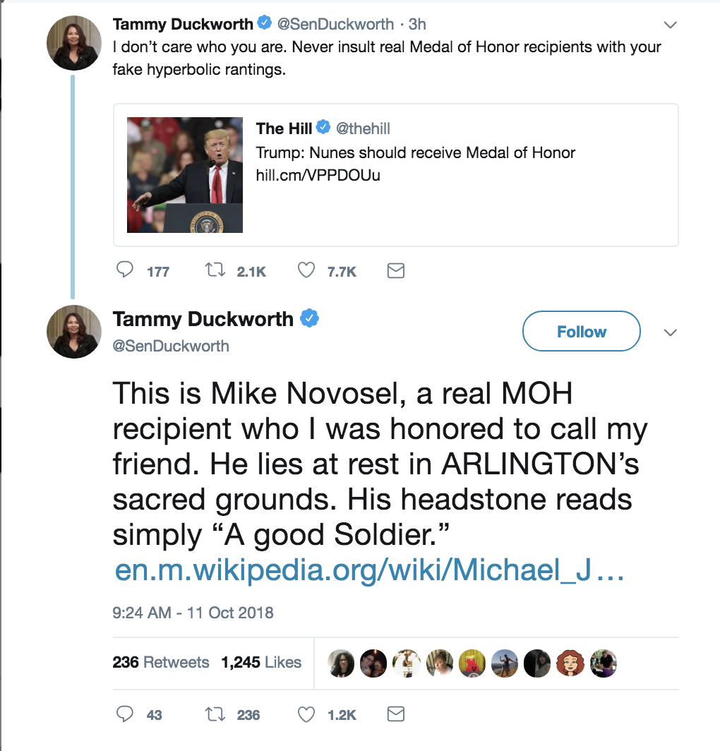 Screen-Shot-2018-10-11-at-11.58.46-AM1 War Hero Responds To Trump's Medal Of Honor Suggestion Like A Boss Corruption Donald Trump Military Russia Top Stories 