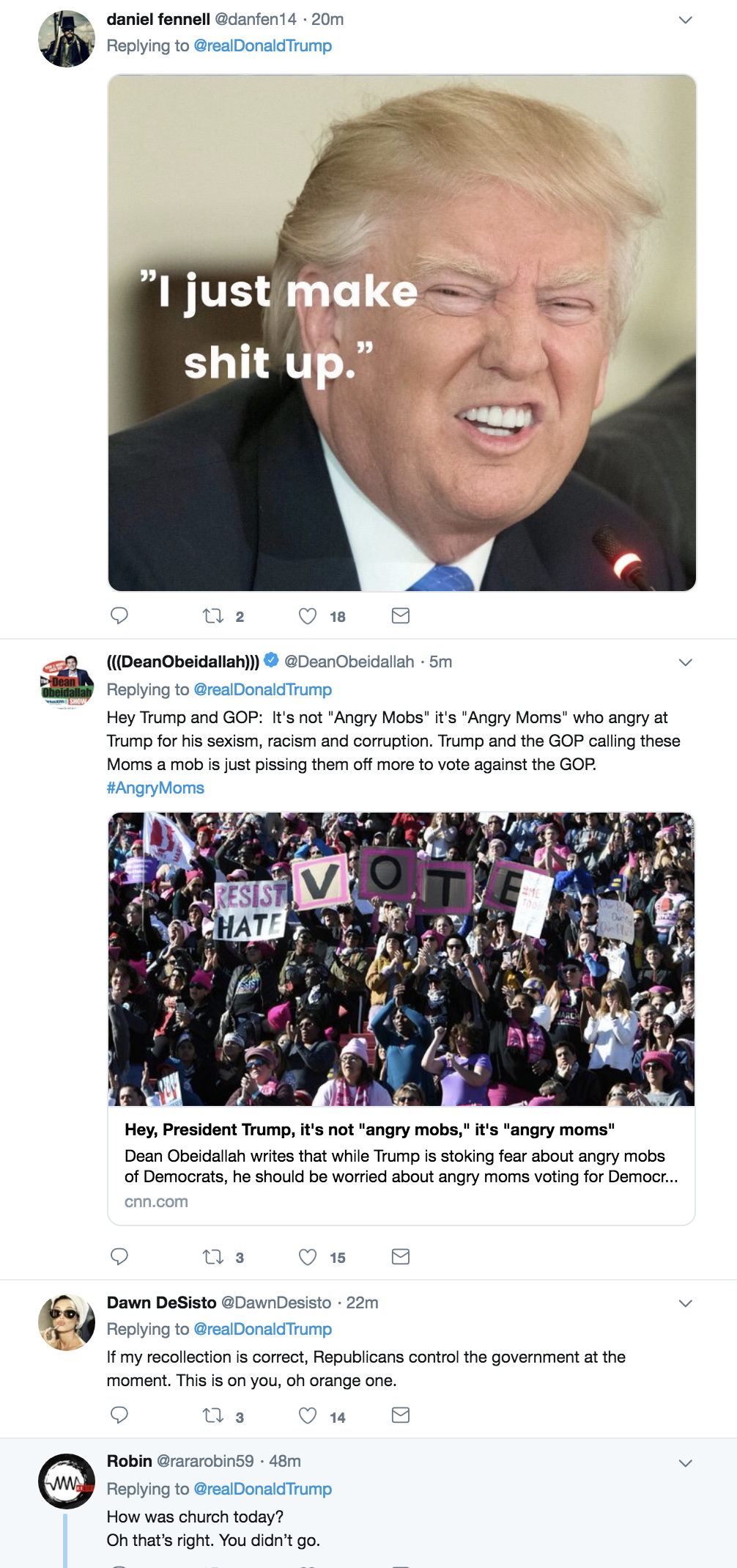 Screen-Shot-2018-10-21-at-3.57.07-PM Trump Explodes Into Sunday Afternoon Multi-Tweet Freak Out (IMAGES) Civil Rights Corruption Donald Trump Economy Election 2018 Politics Top Stories 