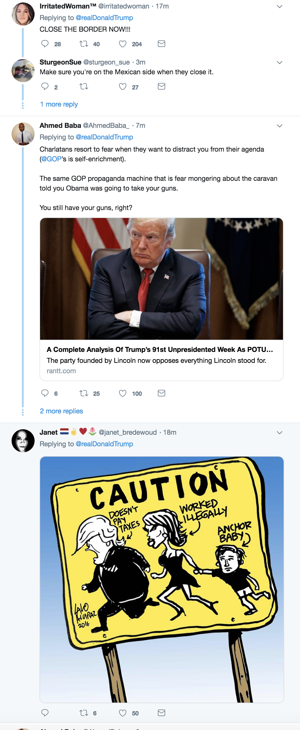 Screen-Shot-2018-10-22-at-8.14.58-AM Trump Declares National Emergency During Monday AM Twitter Frenzy Corruption Donald Trump Politics Racism Refugees Top Stories 