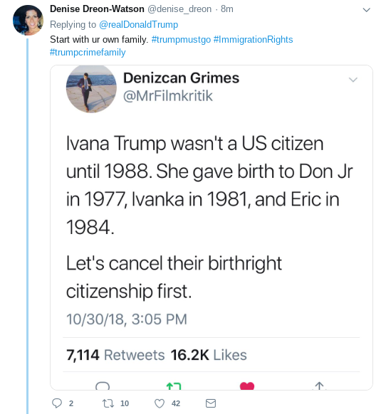 Screenshot-2018-10-31-at-10.02.58-AM Trump Makes Sudden Announcement About Birthright Citizenship On Twitter Donald Trump Immigration Politics Racism Social Media Top Stories 