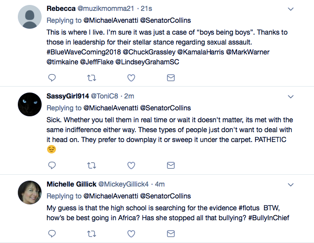 Screenshot-at-Oct-13-09-27-30 Michael Avenatti Goes For Susan Collins' Jugular On Twitter Like A Hero Featured Me Too Politics Sexual Assault/Rape Top Stories 