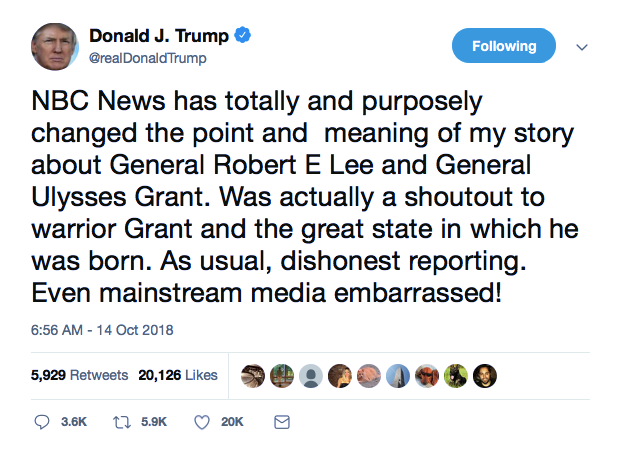 Screenshot-at-Oct-14-10-30-08 Trump Wakes Up Sunday & Tweets New Defense Of Robert E. Lee Like A Maniac Donald Trump Featured Politics Top Stories 