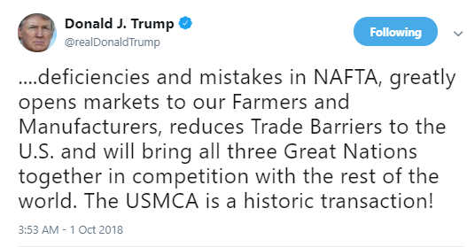 trump-twow Trump Gloats Over USMCA Trade Deal Like A Narcissist - Gets Response He Deserves Donald Trump Economy Politics Social Media Top Stories 