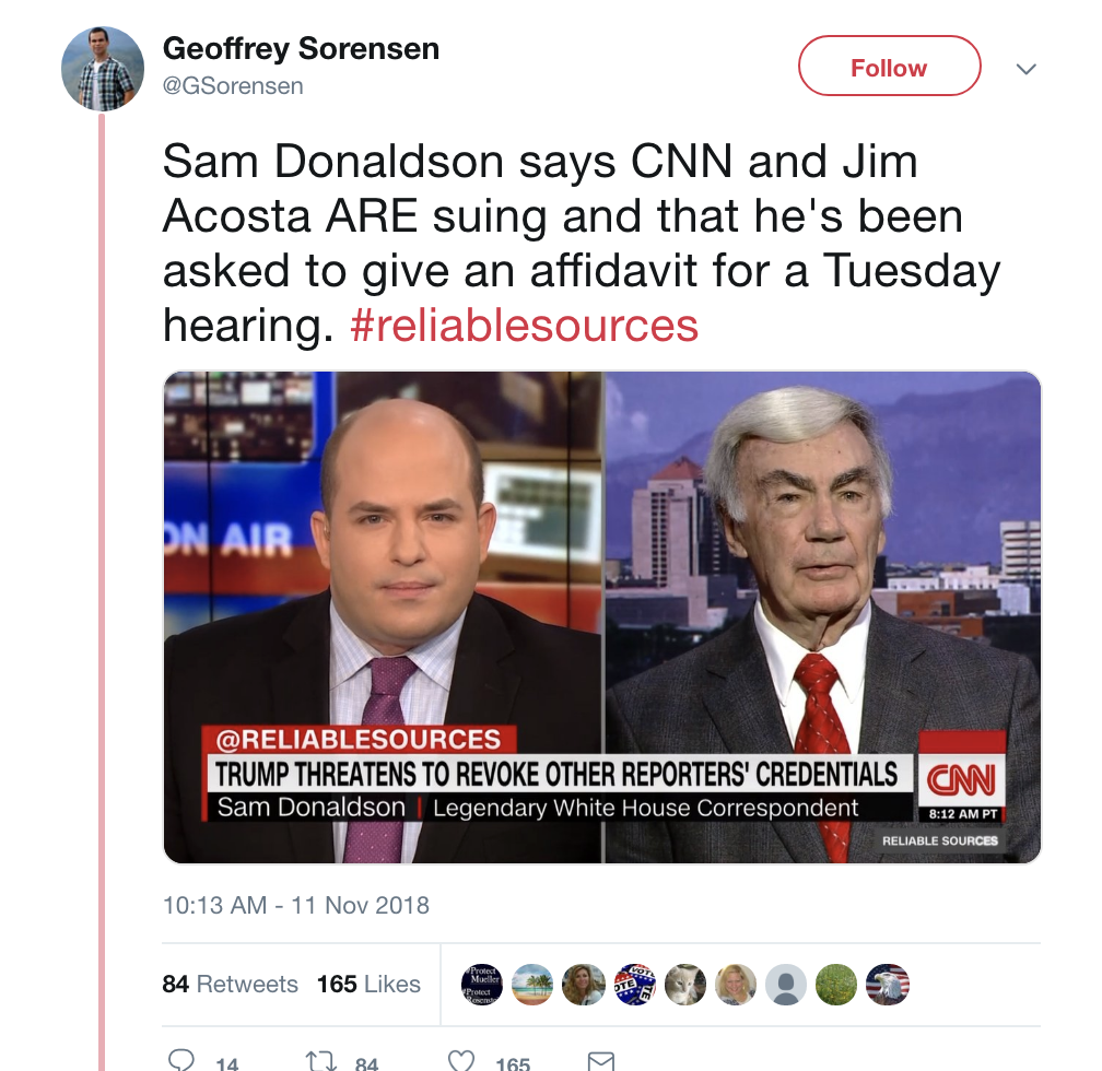 Screen-Shot-2018-11-11-at-1.22.50-PM CNN Retaliates For Trump Barring Acosta From W.H. - Donald Is Screwed Corruption Donald Trump Media Politics Top Stories 