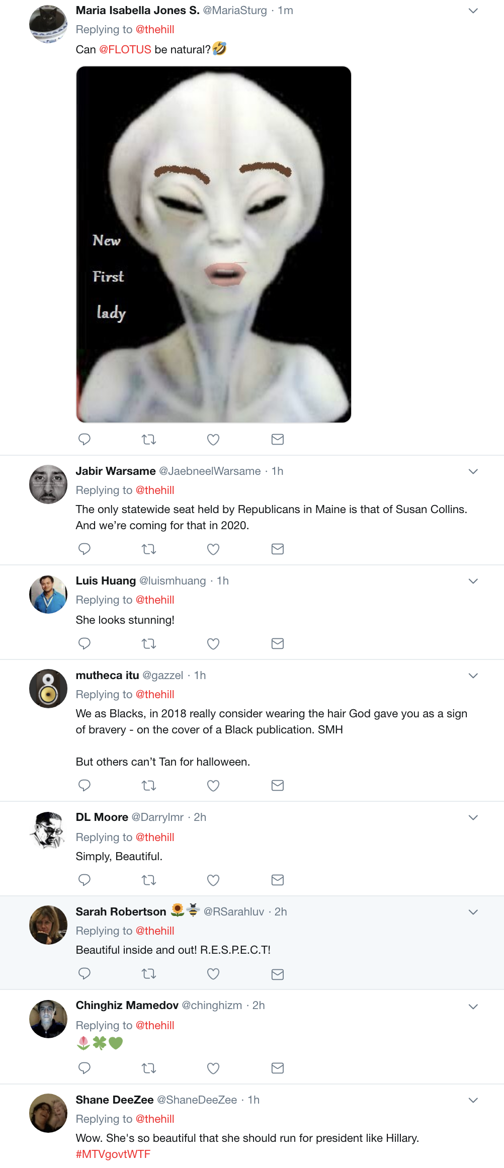 Screen-Shot-2018-11-15-at-1.39.35-PM Racist Trump Supporters Attack Michelle Obama For Wearing 'Natural' Hair Celebrities Media Politics Top Stories 