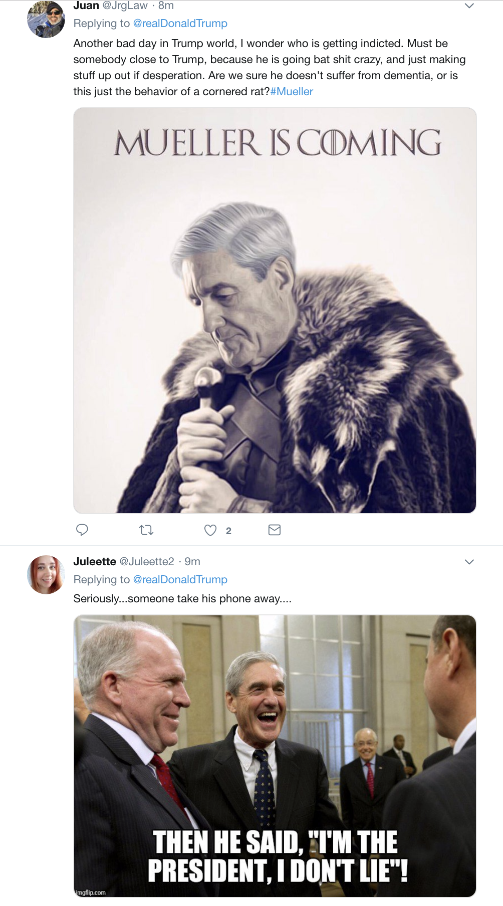 Screen-Shot-2018-11-15-at-7.54.35-AM Trump Continues Desperate Twitter Assault On Bob Mueller Like A Future Felon Corruption Crime Donald Trump Mueller Politics Russia Top Stories 