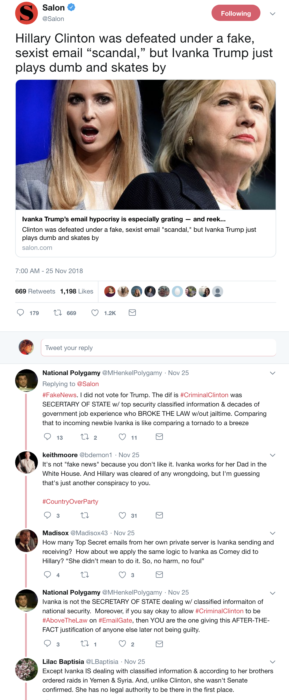 Screen-Shot-2018-11-27-at-8.42.53-AM Republican Official Makes Vapid Excuse For Ivanka's Email Usage & It's Hilarious Corruption Crime Donald Trump Politics Top Stories 