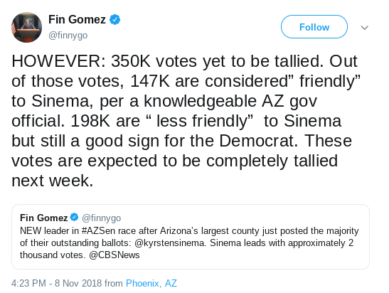 Screenshot-2018-11-08-at-7.51.10-PM Arizona Election Results Are In & Republicans Are In Complete Shock Donald Trump Election 2018 Politics Social Media Top Stories 