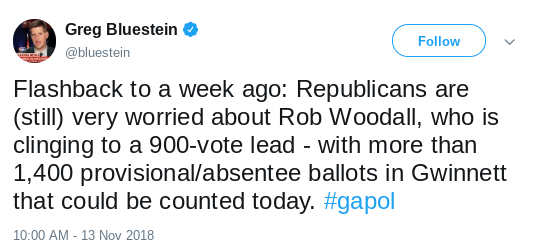 Screenshot-2018-11-13-at-2.05.44-PM Federal Judge In Georgia Makes Election-Altering Vote Ruling Against GOP Donald Trump Election 2018 Politics Top Stories 
