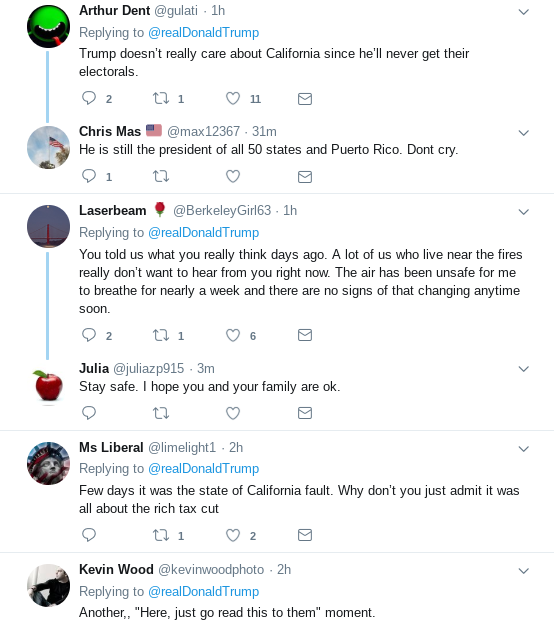 Screenshot-2018-11-13-at-4.54.09-PM Trump Issues Shallow Message About California Wildfires After Twitter Threats Donald Trump Environment Politics Social Media Top Stories 