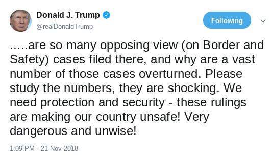 Screenshot-2018-11-21-at-4.51.21-PM Trump Attacks Supreme Court Chief Justice On Twitter Over Asylum Ruling Uncategorized 
