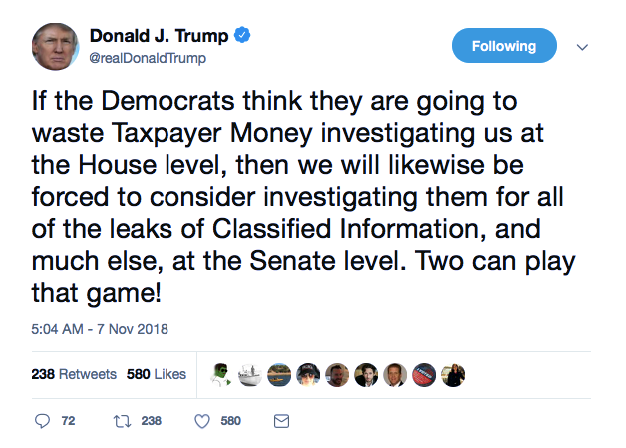 Screenshot-at-Nov-07-08-04-58 Trump Goes Ballistic On Twitter After Realizing Dems Won House Power Donald Trump Election 2018 Featured Politics Social Media Top Stories 