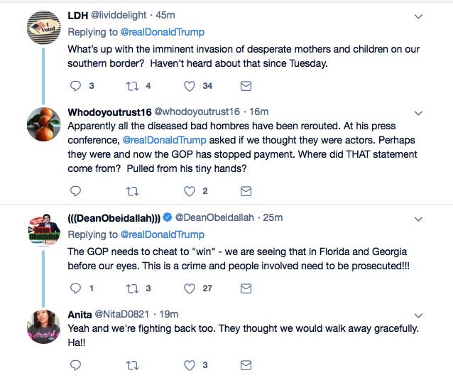 Screenshot-at-Nov-09-09-08-29 Trump Snaps & Tweets Florida Recount Conspiracy Like A Tin Hat Wearing Maniac Donald Trump Election 2018 Featured Politics Social Media Top Stories 