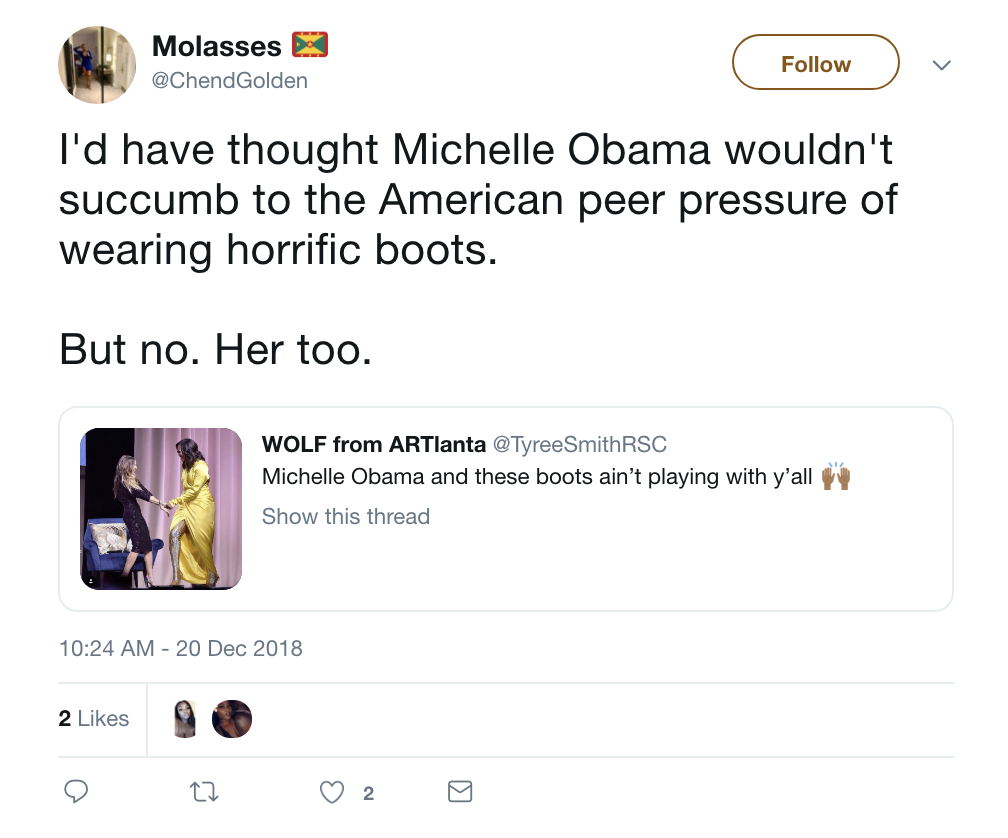 Screen-Shot-2018-12-20-at-11.49.11-AM Michelle Obama's New Shoes Have Republicans Going Off The Rails (IMAGES) Celebrities Politics Social Media Top Stories 