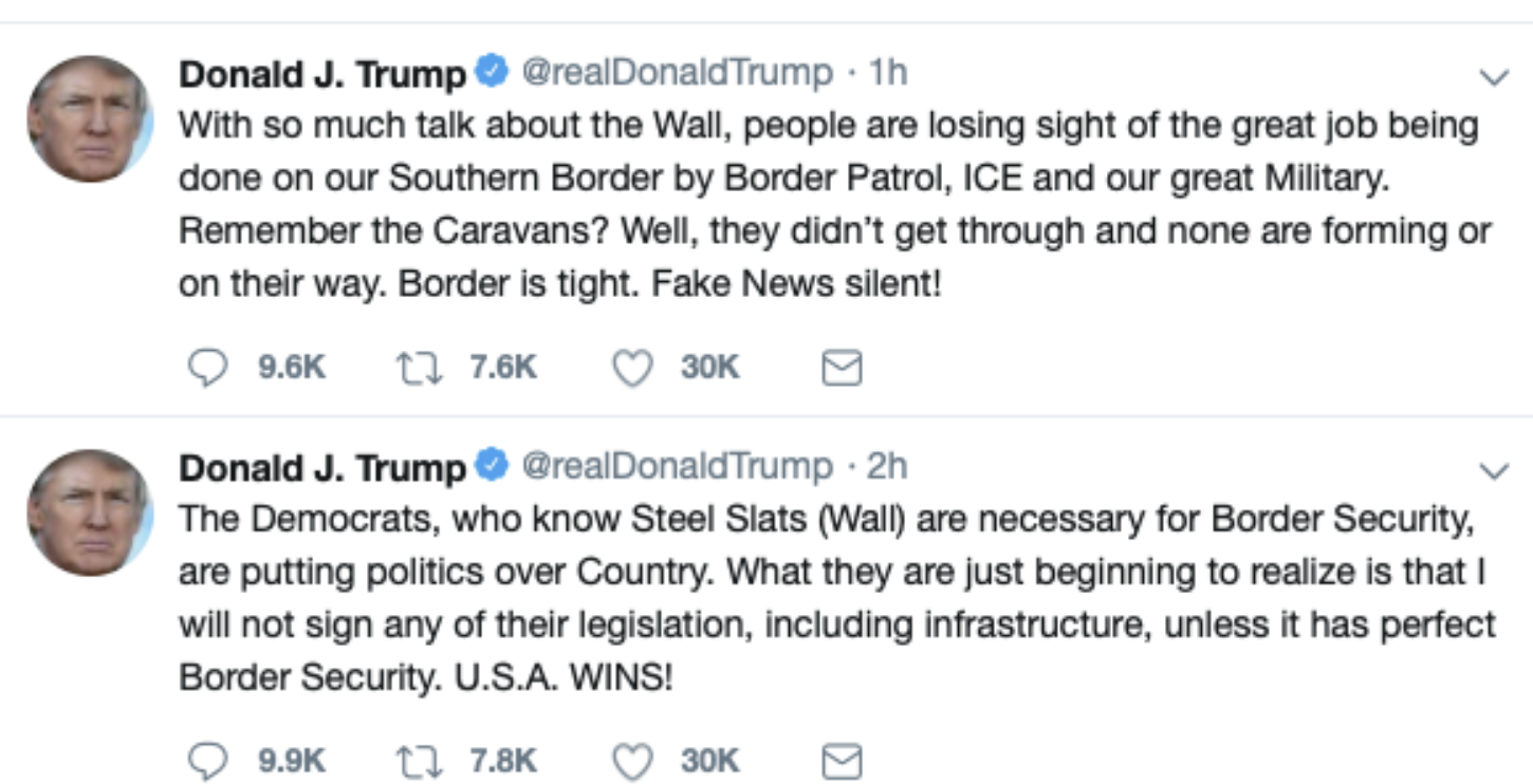 Screen-Shot-2018-12-20-at-8.02.46-AM Trump Just Threatened To Let U.S. Crumble If He Doesn't Get His Border Wall Corruption Crime Domestic Policy Donald Trump Immigration Politics Racism Refugees Top Stories 