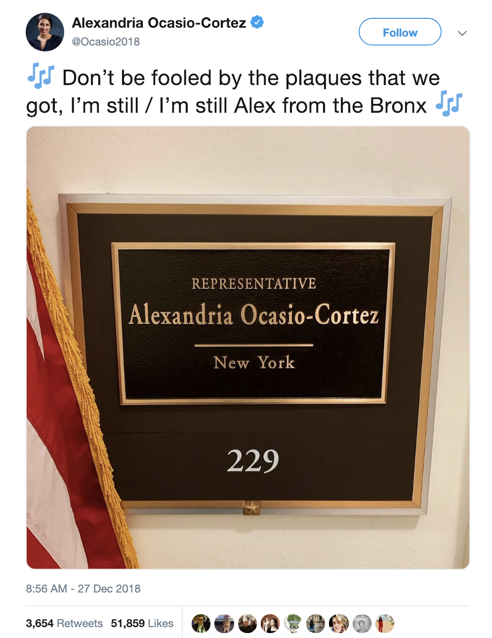 Screen-Shot-2018-12-27-at-12.20.08-PM Ocasio-Cortez Tweets Pic Of Gift From Jennifer Lopez - GOP Heads Explodes Celebrities Election 2018 Music Politics Top Stories 