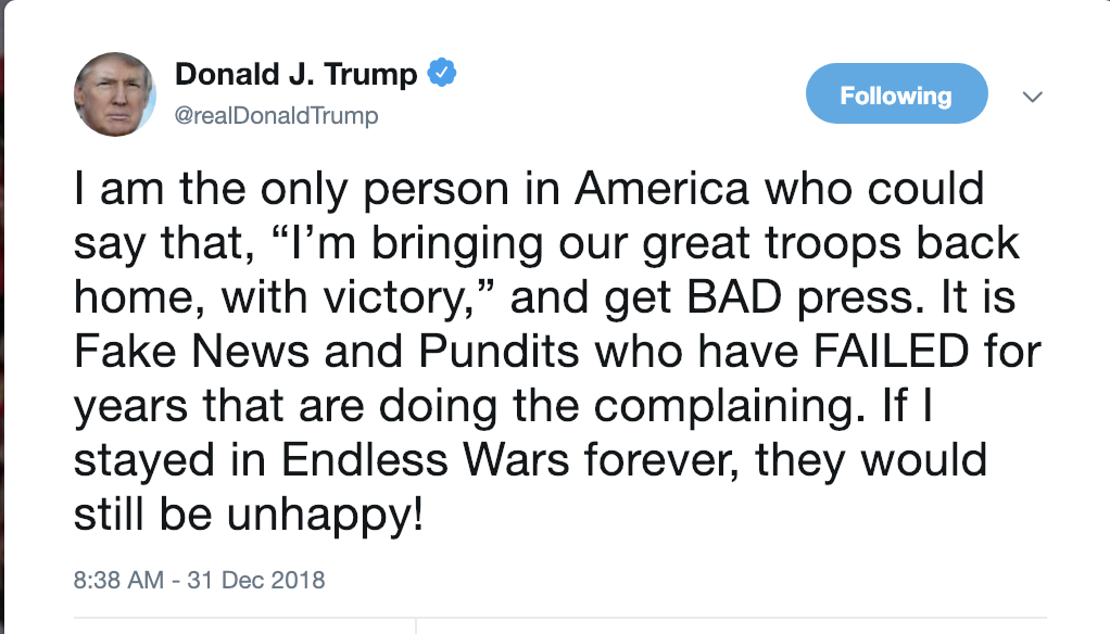 Screen-Shot-2018-12-31-at-8.55.51-AM Trump Delivers Unbelievably Stupid Twitter Tirade & Gets His A** Handed To Him Corruption Crime Donald Trump Military Politics Top Stories 