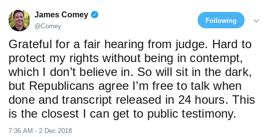 Screenshot-2018-12-02-at-12.29.28-PM James Comey Tweets New Message To America & Trump Is About To Snap (IMAGE) Donald Trump Politics Russia Top Stories 