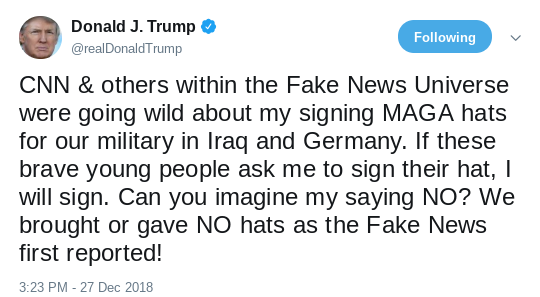 Screenshot-2018-12-27-at-7.02.10-PM Trump Weeps Over Coverage Of Him Signing MAGA Hats In Iraq Donald Trump Politics Social Media Top Stories 