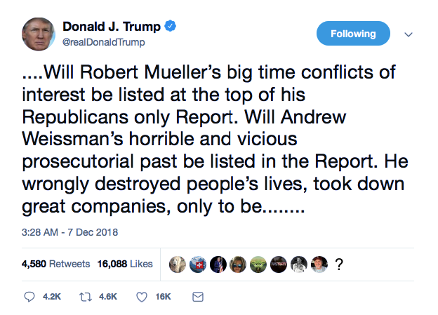 Screenshot-at-Dec-07-07-36-50 Trump Spirals Into 5-Tweet Morning Mega-Rant As Mueller Closes In Donald Trump Featured Mueller Politics Robert Mueller Social Media Top Stories 