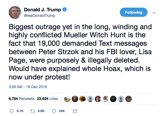 Screenshot-at-Dec-18-07-54-38 Trump Tweets Wild FBI Conspiracy During Mike Flynn Sentencing Donald Trump Featured Politics Social Media Top Stories 