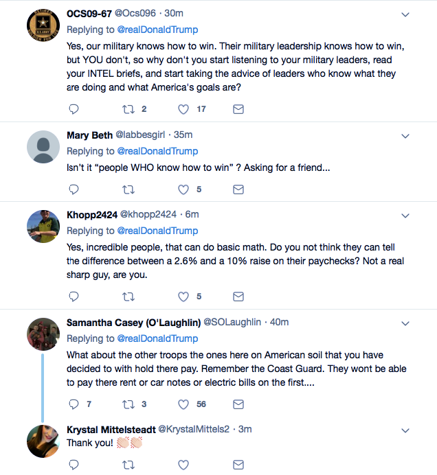 Screenshot-at-Dec-27-09-19-40 Trump Tweets Thursday AM Shutdown Lies In Desperate Attempt At Winning Donald Trump Featured Military Politics Social Media Top Stories 