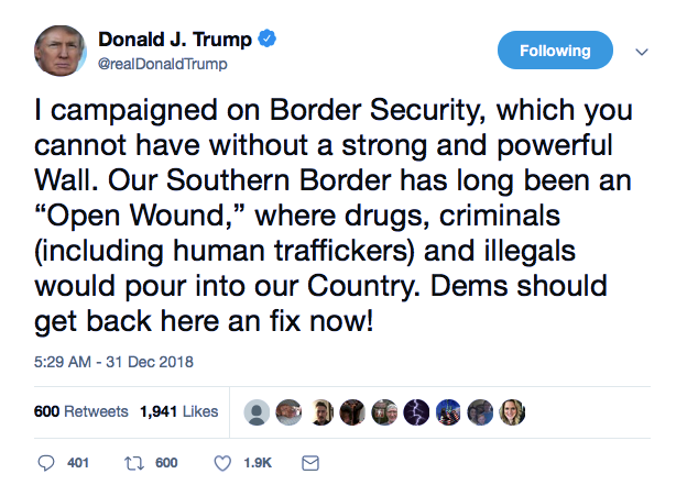 Screenshot-at-Dec-31-08-31-15 Trump Flies Into New Year's Eve Twitter Rant Like A Sick Tyrant Donald Trump Featured Immigration Politics Social Media Top Stories 