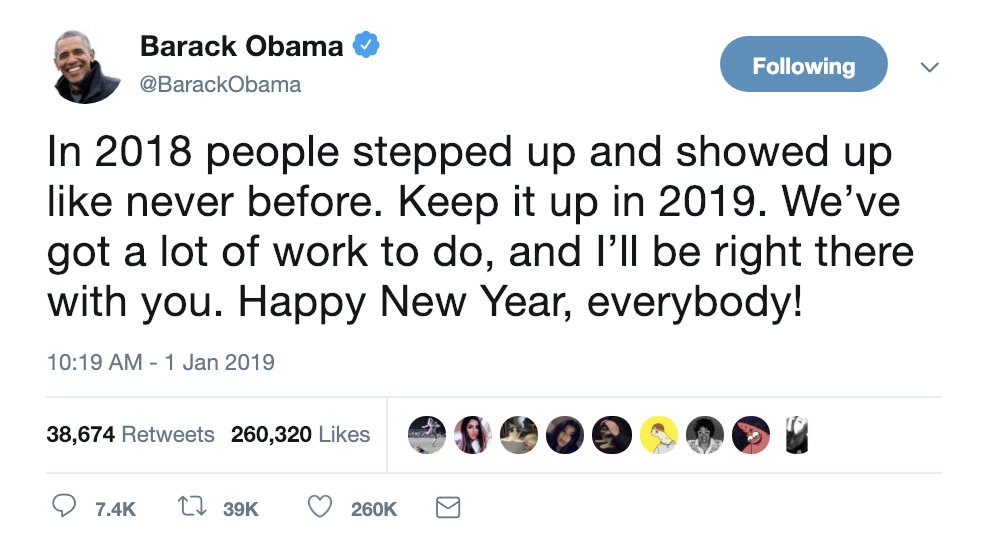 Screen-Shot-2019-01-01-at-1.08.00-PM Obama Throws Shade At Trump In New Year Message To Die For Corruption Crime Donald Trump Politics Social Media Top Stories 