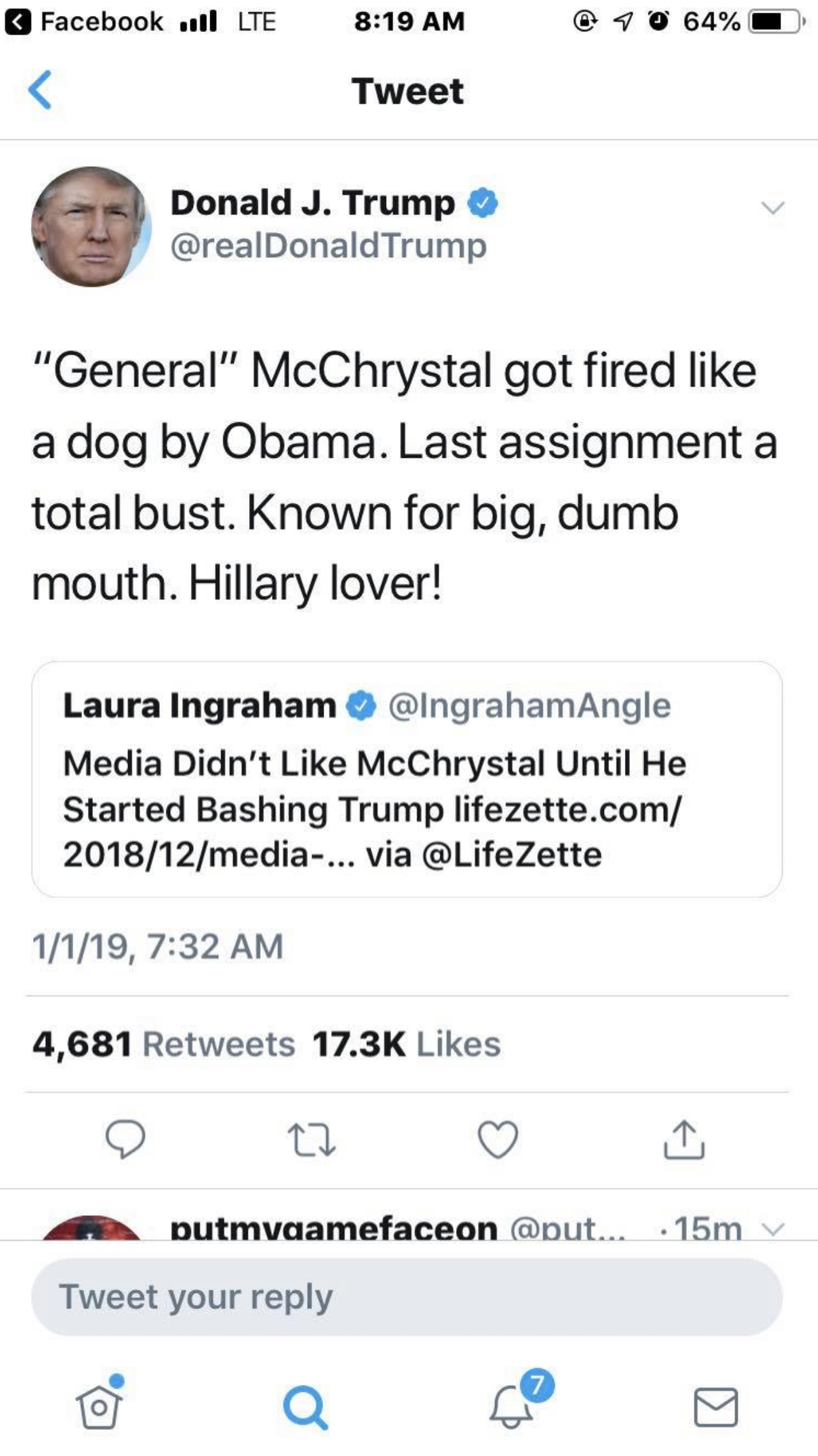 Screen-Shot-2019-01-01-at-10.53.22-AM Trump Attacks General McChrystal On Twitter During Holiday Panic Corruption Crime Donald Trump Military Politics Top Stories 
